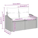 vidaXL Ensemble de Canapés avec coussin 7 Pièces Marron polyrotin