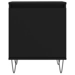 vidaXL Tables de chevet 2 Pièces noir 40x30x50 cm bois d'ingénierie