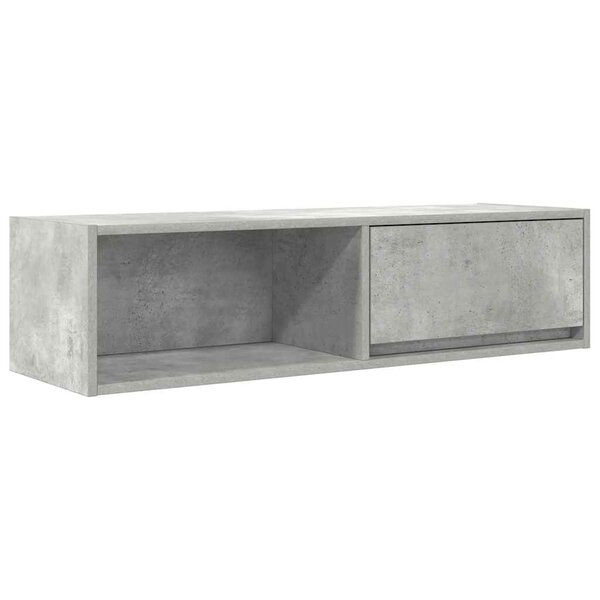 vidaXL Meuble TV gris béton 100x31x25 5 cm bois d'ingénierie