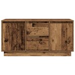 vidaXL Meuble TV avec éclairage LED vieux bois 100x41x50 cm