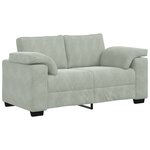 vidaXL Canapé causeuse gris clair 120 cm velours