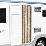 vidaXL Rideau anti-mouches marron foncé et beige 56x200 cm chenille