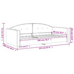 vidaXL Lit de repos sans matelas jaune 90x200 cm velours