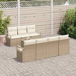 vidaXL Ensemble de canapé de jardin avec coussin 8 Pièces Beige et crème