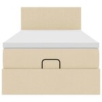 vidaXL Cadre de lit ottoman avec matelas crème 90x190 cm tissu