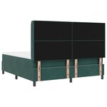 vidaXL Lit à ressorts avec tête de lit Vert foncé 180 x 200 cm Velours