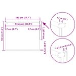 vidaXL Store enrouleur occultant café 140x130cm largeur du tissu