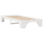 vidaXL Cadre de lit Blanc 75 x 190 cm Pin massif