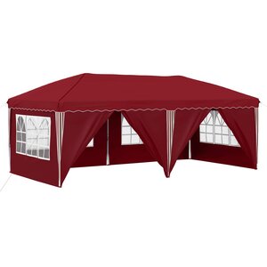 vidaXL Tente de fête pop-up 575 x 288 x 245 cm Bordeaux