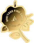 Monnaie ROSE Valentine 1/1000 Oz Medaille Or