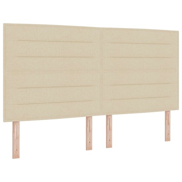 vidaXL Tête de lit LED avec bandes LED Crème 180 cm tissu