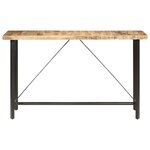vidaXL Table de bar 180x70x107 cm Bois de manguier brut