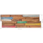 vidaXL Panneaux de revêtement mural 10 Pièces 1 03 m² Bois de teck solide