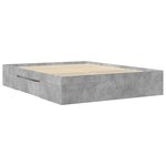 vidaXL Cadre de lit sans matelas gris béton 160x200 cm bois ingénierie