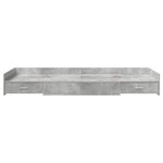 vidaXL Cadre de lit Gris béton 80 x 200 cm Bois d'ingénierie