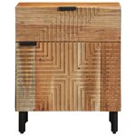 Table de chevet vidaXL 50x33x60 cm en bois massif d'acacia