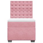 vidaXL Sommier à lattes de lit et matelas Rose 80x200 cm Velours
