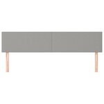 vidaXL Têtes de lit 2 Pièces Gris clair 90x5x78/88 cm Tissu