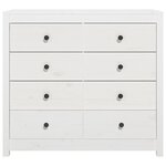 vidaXL Armoire latérale Blanc 100x40x90 cm Bois de pin massif