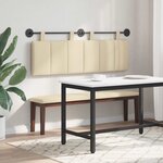 vidaXL Tête de lit suspendue Crème tissu