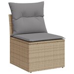 vidaXL Salon de jardin avec coussins 8 Pièces beige résine tressée
