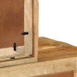 vidaXL Table de coiffeuse avec miroir en bois massif de manguier brut