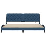 vidaXL Cadre de lit avec LED sans matelas bleu 200x200 cm tissu