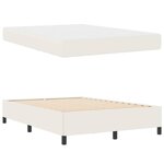 vidaXL Cadre de lit avec matelas Crème 160 x 200 cm tissu