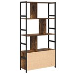 vidaXL Étagère Chêne fumé 80 x 30 x 155 5 cm Bois d'ingénierie