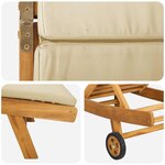 vidaXL Transat Polyester Marron et beige