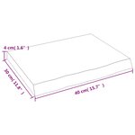 vidaXL Étagère murale 40x30x(2-4) cm bois de chêne massif non traité