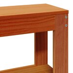 vidaXL Tête de lit avec étagères marron cire 135 cm bois massif de pin