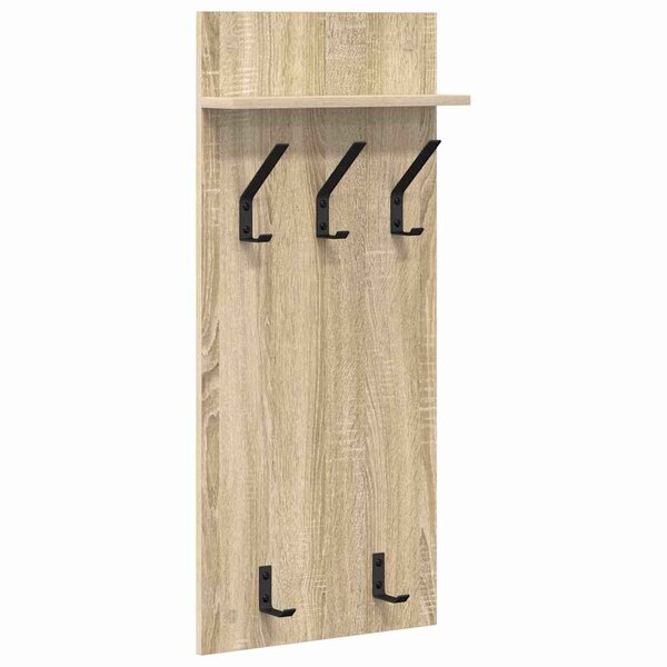 vidaXL Porte-manteau mural avec étagère Chêne sonoma 90 x 40 x 10 cm