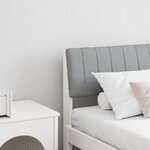 vidaXL Tête de lit capitonnée Gris clair 180 cm Pin massif
