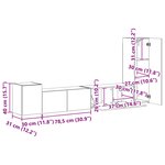 vidaXL Ensemble meuble TV 3 Pièces Chêne artisanal Bois d'ingénierie