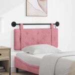 vidaXL Tête de lit suspendue Avec lumière LED Rose Velours
