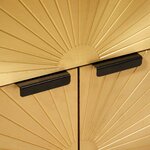 vidaXL Table de chevet avec tiroir Noir et or 50 x 33 x 60 cm