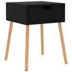 vidaXL Table de chevet Noir brillant 40x40x56 cm Bois d'ingénierie