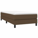 vidaXL Cadre de lit marron foncé 90x200 cm tissu