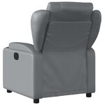 vidaXL Fauteuil inclinable électrique Gris Similicuir