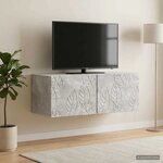 vidaXL Meuble TV mural 98 x 31 cm Gris béton Bois d'ingénierie