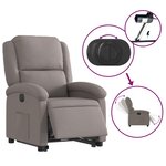 vidaXL Fauteuil inclinable électrique taupe tissu