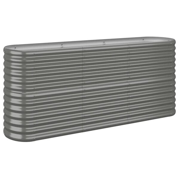 vidaXL Lit surélevé de jardin Acier galvanisé 152x40x68 cm gris
