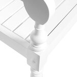 vidaXL Banc Batavia 98 cm Bois d'acajou massif Blanc