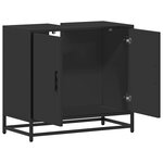 vidaXL Armoire de lavabo de salle de bain noir 65x33x60 cm