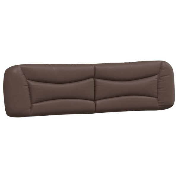vidaXL Coussin de tête de lit Hvar marron 200 cm similicuir