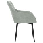 vidaXL Chaises à manger lot de 2 Gris clair Velours