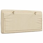 vidaXL Coussin de tête de lit crème 100 cm tissu
