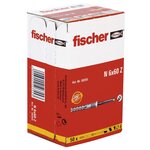 Fischer jeu de chevilles à tête fraisée hammerfix n 6 x 60/30 s 50 pièces