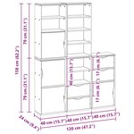 vidaXL Armoires latérales 5 Pièces ODDA blanc 40x24x79 cm bois massif pin